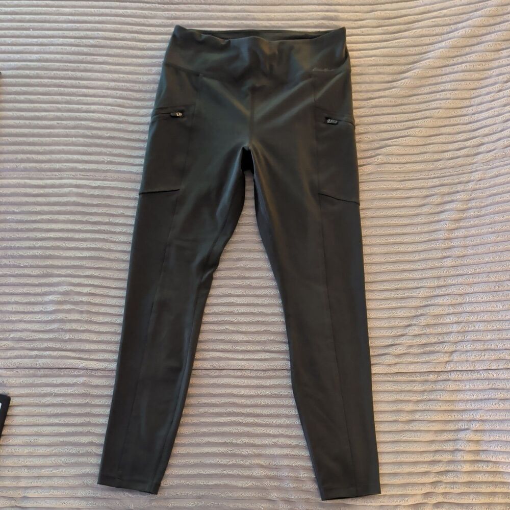 Eddie Bauer Womens Green High Rise Trail Tight Leggings Size M Green